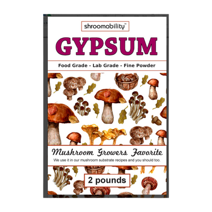 2 pounds of food grade gypsum powder label